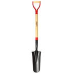 VNIMTI Spade Shovel,Transplanting Spade，Drain Spade,Spade Shovels for Digging,Sharp Shooter Shovel or Spade,45Inch,Steel D-Grip,Wooden Handle