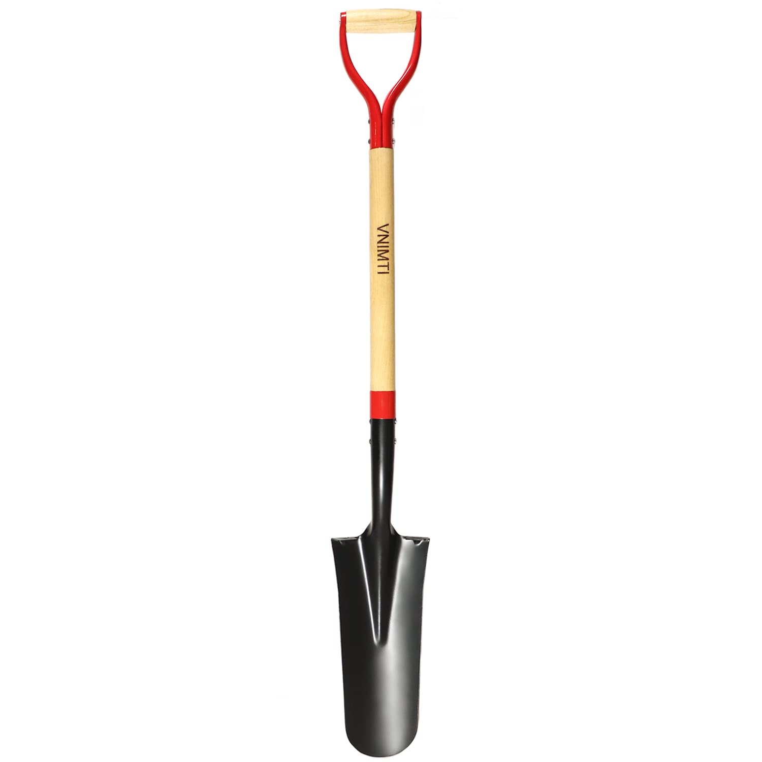 VNIMTI Spade Shovel,Transplanting Spade，Drain Spade,Spade Shovels for Digging,Sharp Shooter Shovel or Spade,45Inch,Steel D-Grip,Wooden Handle