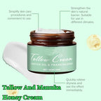 Grass-fed Tallow with Frankincense Oil & Castor Oil, 60g Organic Tallow Moisturizer for Skin, Tallow And Manuka Honey Cream for Face, Body