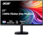 acer KB272 G0bi 27" IPS Full HD (1920 x 1080) Gaming Office Monitor | Adaptive-Sync Support (FreeSync Compatible) | Up to 120Hz Refresh | 1ms (VRB) | sRGB 99% | Tilt | HDMI & VGA Ports