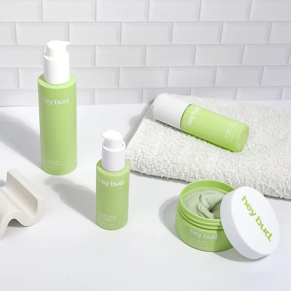 Hey Bud Skincare Smooth it Over, 10% Niacinamide + Hemp Serum, Balances Oil Levels and Helps Improve Skin Texture, Vegan and Cruelty Free (1 fl oz.)