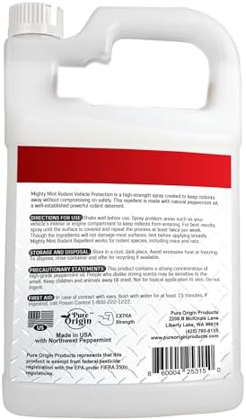 Mighty Mint Gallon (128 oz) Rodent Repellent Spray for Vehicle Engines and Interiors - Cars, Trucks, RVs, & Boats