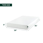 Zinus 5 Inch Twin Green Tea Memory Foam Mattress, Medium Firm Feel