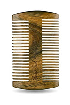 Sandalwood Handmade Beard Comb for Men - Premium Wooden Comb - Pocket Wood Comb in PU Leather Case