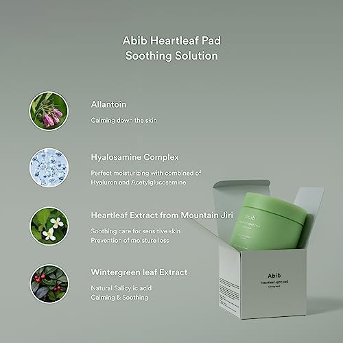 Abib Heartleaf Spot Pad Calming Touch Duo Set 160pads 10.14 fl. oz. | Korean Acne Soothing Toner Pads for Face, Cleansing, Disposable, Exfoliant, Skin Care