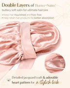 YANIBEST Double Layer Silk Satin Bonnet for Sleeping Women Printed Pattern Satin Bonnet with Tie Band for Women Curly Natural Hair
