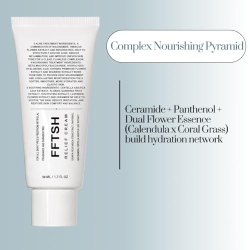 Soothing Cream 345 | Daily Facial Moisturizer | Acne Relief & Soothing Care | With Niacinamide & Panthenol for Repair & Hydration | Vegan Skincare for All Skin Types | 1.7 Fl Oz