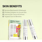 VT COSMETICS Reedle Shot 100 Duo Set with Collagen & Retinol Reedle Shot Pouch (Gift) – Exosome Microneedling Serum, Exfoliating, Soft & Glass Skin, Korean Skincare (1.69 fl. oz x2 / 0.06 fl. oz x6)