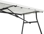 6ft Portable Folding Table Heavy Duty – White Plastic Picnic Party Table with Handle for Camping, Backyard BBQ, Vendor Events, Christmas Use