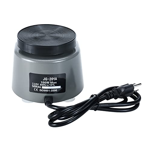 NORJIN 4 Inch Lab Vibrator, Round Shaker Oscillator Gypsum Mixing Machine 110V/100W Lab Equipment