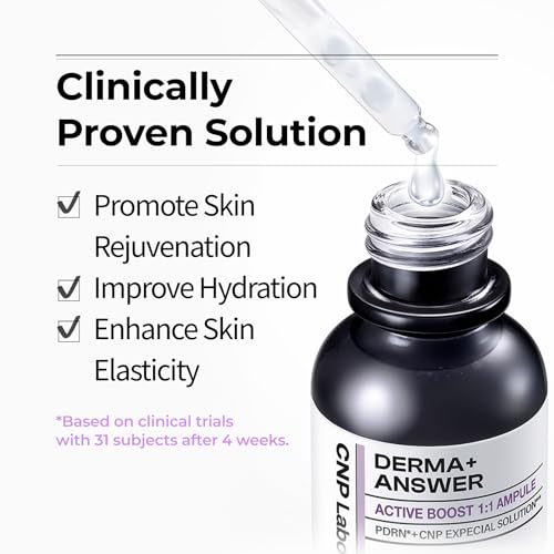 CNP PDRN Active Boost Face Serum - Smoothing Fine Lines & Wrinkle, Rejuvenating & Firming Skin, Anti-aging Booster with Collagen, Korean Skin Care, 1.01 fl. oz. (30ml)