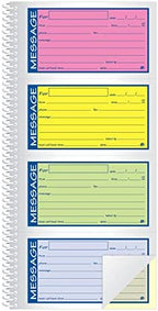 Adams® High Impact Phone Message Book, 2-Part Carbonless, 5-1/4" x 11", 200 Sets per Book (SC1153RB)