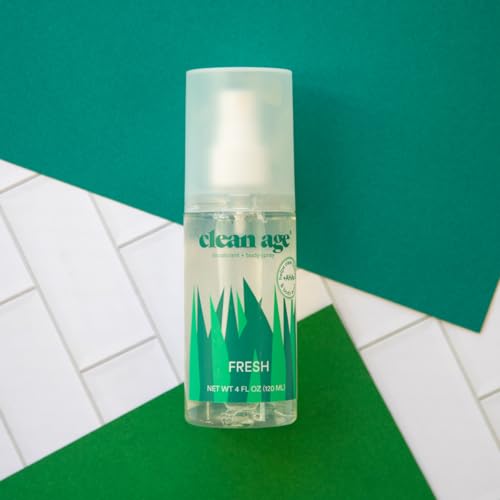 Aluminum Free Deodorant & Body Spray for Whole Body - Fresh 4oz (2 Pack) Clean Deodorant and Body Spray for Teen Boys and Girls - With AHA For Body Acne - Body Spray for Teens Formula