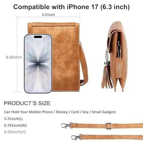 seOSTO Small Crossbody Bags for Women, Tassel Purse, Gifts for Teen Girls