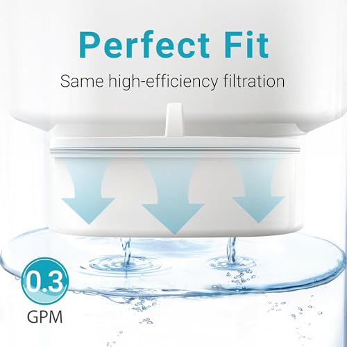 Replacement for All Waterdrop® Pitcher Filtration System, Fits Waterdrop WD-PF-01A Plus, Reduces PFOA/PFOS, Chlorine, Last Up to 3 Months or 200 Gallons (Pack of 4), AQUA CREST