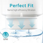 Replacement for All Waterdrop® Pitcher Filtration System, Fits Waterdrop WD-PF-01A Plus, Reduces PFOA/PFOS, Chlorine, Last Up to 3 Months or 200 Gallons (Pack of 4), AQUA CREST