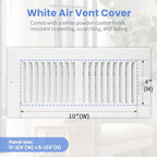 10 x 4 Inch [Duct Opening] Air Vent Covers for Wall or Ceiling - High Airflow 2 Way Steel Ventilation - Adjustable Wall/Ceiling Register, 11-3/4 Inch x 5-3/4 Inch [Overall Dimensions]