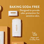 Native Sensitive Deodrant Contains Naturally Derived Ingredients | Deodorant for Women and Men, Aluminum Free, Baking Soda Free, and Shea Butter | Sugar Cookie (Sensitive)