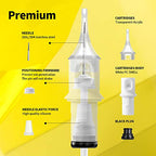 Hawink Tattoo Cartridge Needles #12 Standard 1 Round Liner X-Taper 20PCS with Membrane Professional Disposable EN05S-20-1201RL