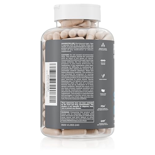 Pure for Men Original Cleanliness Stay Ready Fiber Supplement | Helps Promote Digestive Regularity | Psyllium Husk, Aloe Vera, Chia Seeds, Flaxseeds | Proprietary Formula | 240 Vegan Capsules
