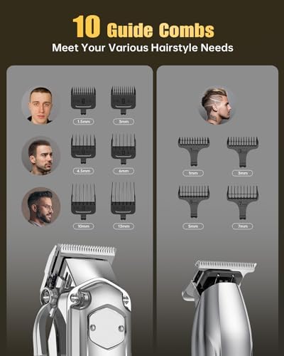 Romanda Clippers and Trimmers Set, Hair Clippers for Men Cordless,Mens Clippers and Grooming Set,Barber Clippers Set