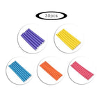 30 Pieces 9.45 Inch Flexible Hair Curling Rods Soft Foam Hair Curlers Rollers No Heat Bendable Curling Rods for Short Medium Long Hair (5 Colors)
