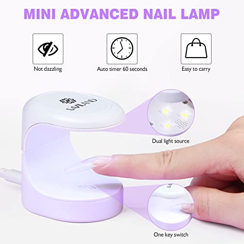 SAVILAND 30ML Gel X Nail Glue U V Light: 2 Pcs Gel Nail Glue and U V Nail Lamp for Nails, Gel X Nail Kit with Lmap Fast Curing Nail Glue for Gel X Extension DIY Home Nail Art
