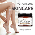 Beef Tallow for Skin | 100% Grass Fed Handmade Tallow Face Moisturizer | Face & Body | Whipped Moisturizer | 100% Natural Tallow Balm | No Parabens | Sensitive & Dry Skin, Eczema, Psoriasis