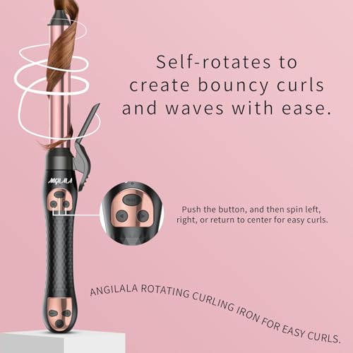 Rotating Curling Iron, Beach Waves Hair Curler Automatic Rotating, Best Curling Iron for Thin Fine Hair