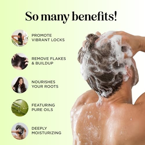Sulfate Free Shampoo and Conditioner Set - Tea Tree Sage and Rosemary Shampoo and Conditioner for Dry Flaky Scalp Care - Deep Cleansing Color Safe Shampoo and Conditioner for Damaged Dry Hair Care