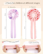 YANIBEST 2 PCS Toddler Bonnet Silk Satin Bonnet for Kids Sleeping Cap Curly Natural Hair Kids Bonnets for Girls Boys