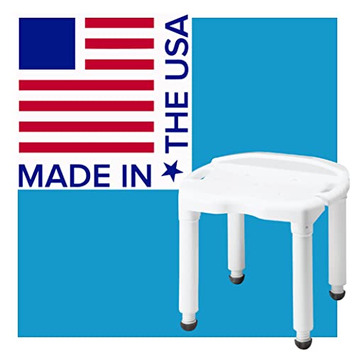Carex Universal Bath Seat and Shower Chair, Heavy Duty Shower Bench for Bathtub, Safety Bath Seat Stool for Seniors and Disabled, Supports up to 400 lbs, Adjustable Height Shower Bench for Inside Tub