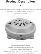 SuperDi Pipeless Magnetic Jet Head Motor for Pedicure spa Chair Part Magnetic Head (4 pin) BF-004 Pedicure spa Tubs Includes Propeller and Cap