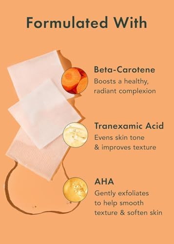 Rael Toner Pads - Cotton Pad for Face, Korean Skin Care, Dual Textured, Exfoliating and Soothing with Carotene, Niacinamide, Hyaluronic Acid, Hydrating, Vegan (70 Count)