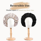 YANIBEST Double Layer Satin Bonnet Silk Bonnet Adjustable Hair Bonnet for Sleeping Hair Bonnets for Women Curly Natural Hair