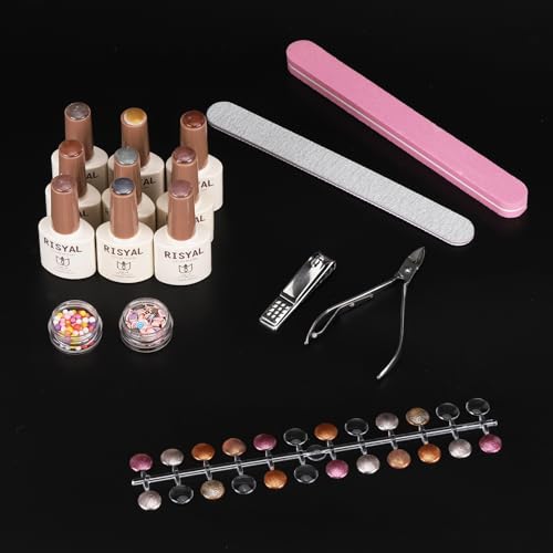 Tbestmax 720 Pcs Nail Polish Swatch Dots Round False Nail Display Tips Transparent Nail Art Color Display Chart with Adhesive Sticker for Nail Polish Training Practicing