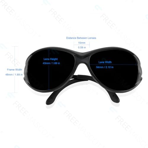 FreeMascot Red Light Therapy Glasses, Laser Safety Glasses IPL 200-2000nm, Eyes Protection for Tanning Goggles and Red Light Therapy