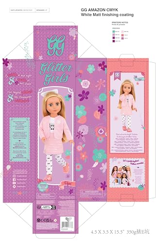 Glitter Girls – 14-Inch Fashion Doll – Blonde Hair & Green Eyes – Pink Cardigan & Skirt – Cat – Themed Outfit – 3+ Years– Fifer
