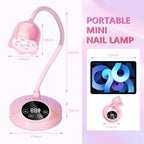 Makartt UV LED Nail Lamp - Mini UV Light for Gel Nails Polish Fast Curing Goosenecks UV Lamp 10W Rechargeable LED Nail Light Nail Dryer with 4 Timers & Auto Sensor Nail Lamp for Salon Home DIY Use