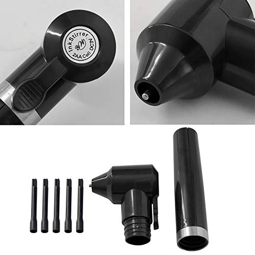 Ink Mixer Machine Kit, Yuelong Pigment Mixer Machine and Ink Caps Kit Includes Makeup Ink Pigment Electric Agitator Machine With 100 Mixing Sticks and 300 Mix Ink Cups for Microblading Supplies