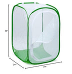 RESTCLOUD 36" Large Monarch Butterfly Habitat, Giant Collapsible Insect Mesh Cage Terrarium Pop-up 24 x 24 x 36 Inches