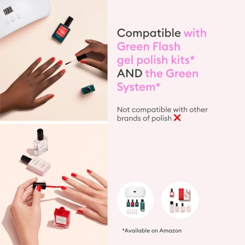 MANUCURIST • Green Flash Nail Polish Remover • Green Flash and Regular Nail Polish Remover • Effective Plant-Based • Acetone-Free Gel Nail Polish Remover • 3.38 fl oz