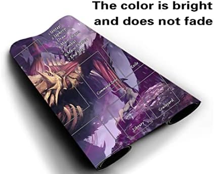 MTG Playmat, Game Play Mat for MTG TCG 24 x 14 inches Trading Card Inked Game Playmats with Storage Bag Smooth Rubber Surface Battle Game