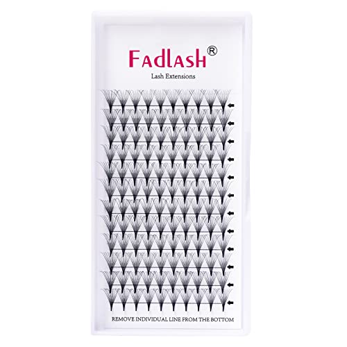 Volume Lash Extensions 10D 0.07 Fan Lash Extensions C Curl 12mm Premade Fans Eyelash Extensions Volume Lashes Pointed Base Middle Stem (10D-0.07-C, 12mm)