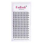 Volume Lash Extensions 10D 0.07 Fan Lash Extensions C Curl 12mm Premade Fans Eyelash Extensions Volume Lashes Pointed Base Middle Stem (10D-0.07-C, 12mm)