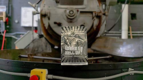 Wake The Hell Up! 12oz Ultra-Caffeinated Blueberry Ground Coffee, Low Acid, Medium-Dark Roast