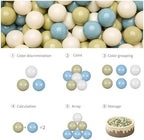GOGOSO Ball Pit Balls - 2.15inch Plasticsball for Kids Toddlers Birthday Gifts, Summer Vibrant Colors Visual Stimulation Xmas Decor, Creamy Green+Creamy Blue+ Soft White