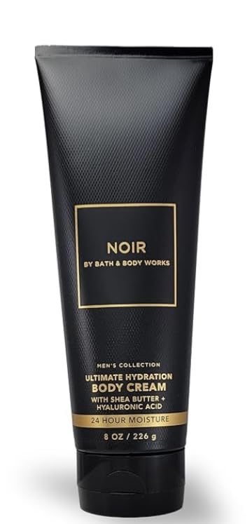 Bath and Body Works Men's Collection Ultimate Hydration Ultra Shea Body Cream 8 Oz 2 Pack (Noir)