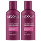Nexxus Travel Shampoo and Conditioner, Color Assure – Replenishes and Extends Hair Color Vibrancy, 3 Oz Ea
