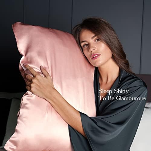 Yanibest Satin Pillowcase, King Size Pillow Cases Set of 2 - Silk Pillow Cases for Hair and Skin with Zipper, Silk Pillow Cases King for 20"x40", Exquisite Packaging for Women Men